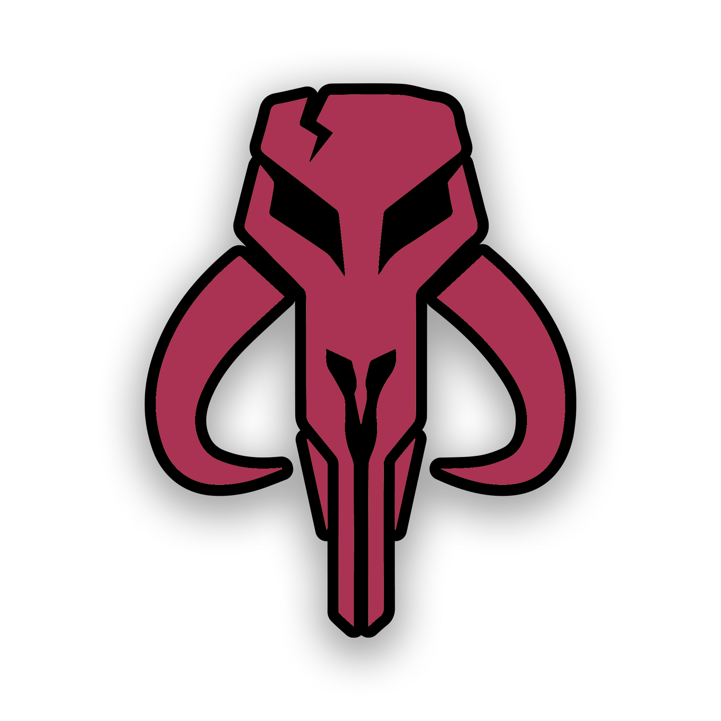 Laser engraved Boba Fett inspired badge for custom vehicle exterior styling
