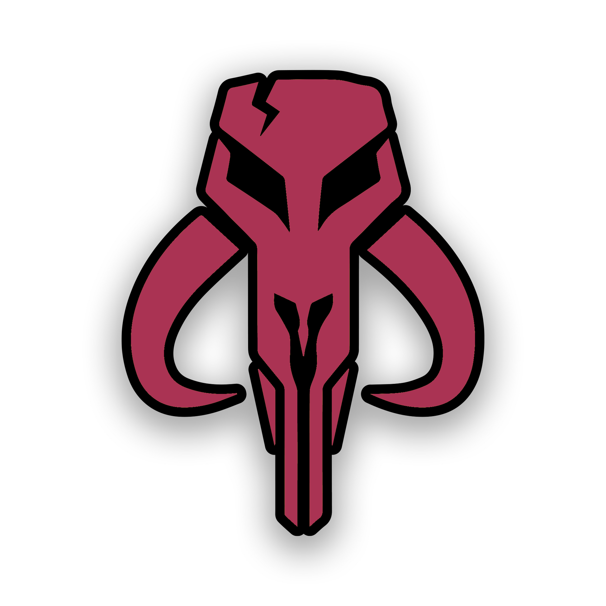 Laser engraved Boba Fett inspired badge for custom vehicle exterior styling