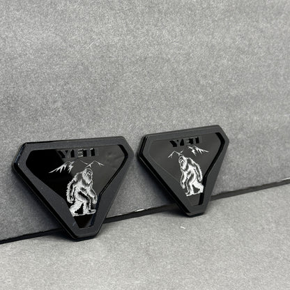 Custom Yeti mountain emblem for Bronco off-road truck badge