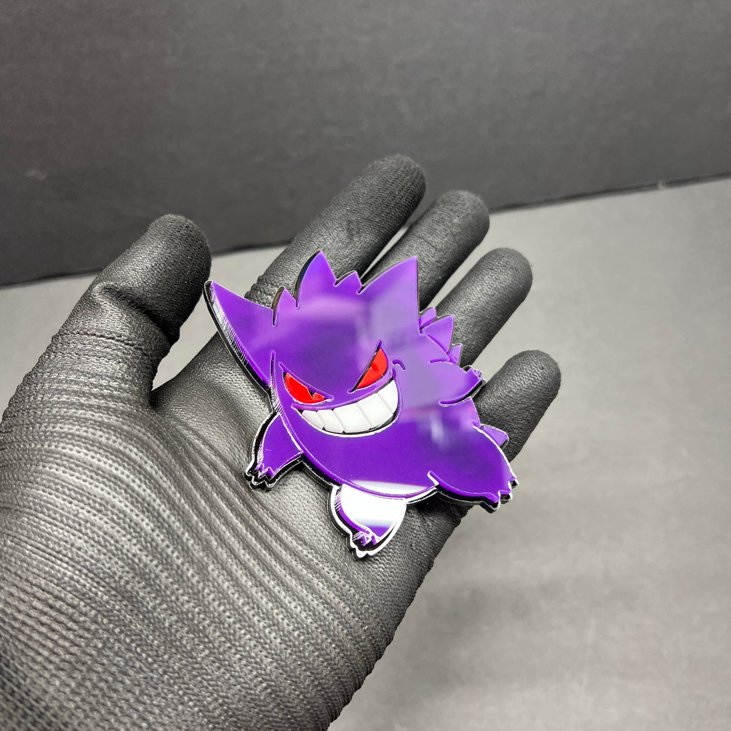 Funny purple character car badge for tailgate fender or toolbox