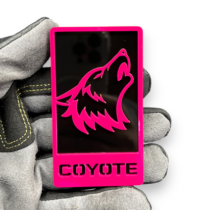 Custom coyote car badge for Toyota Tundra offroad truck styling