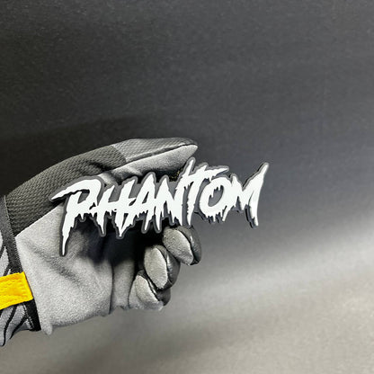 Personalized dripping script vehicle emblem for hood tailgate and fender applications