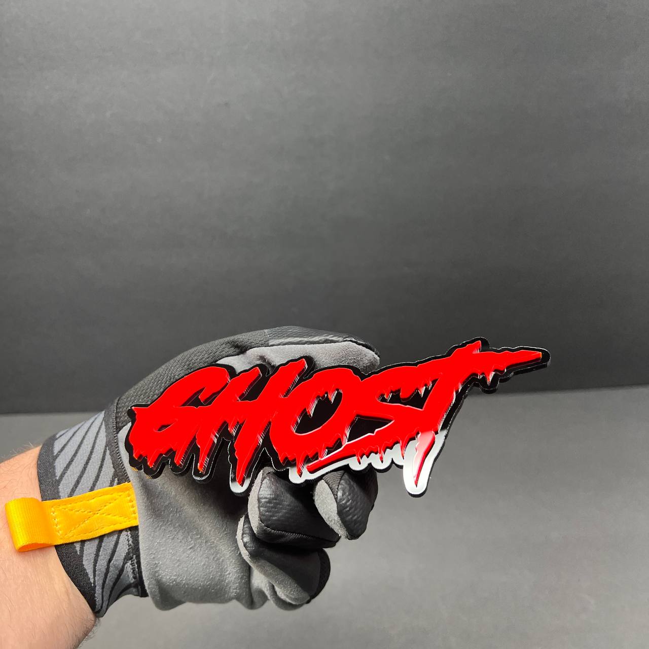 dripping horror font badge on Bronco offroad vehicle setup