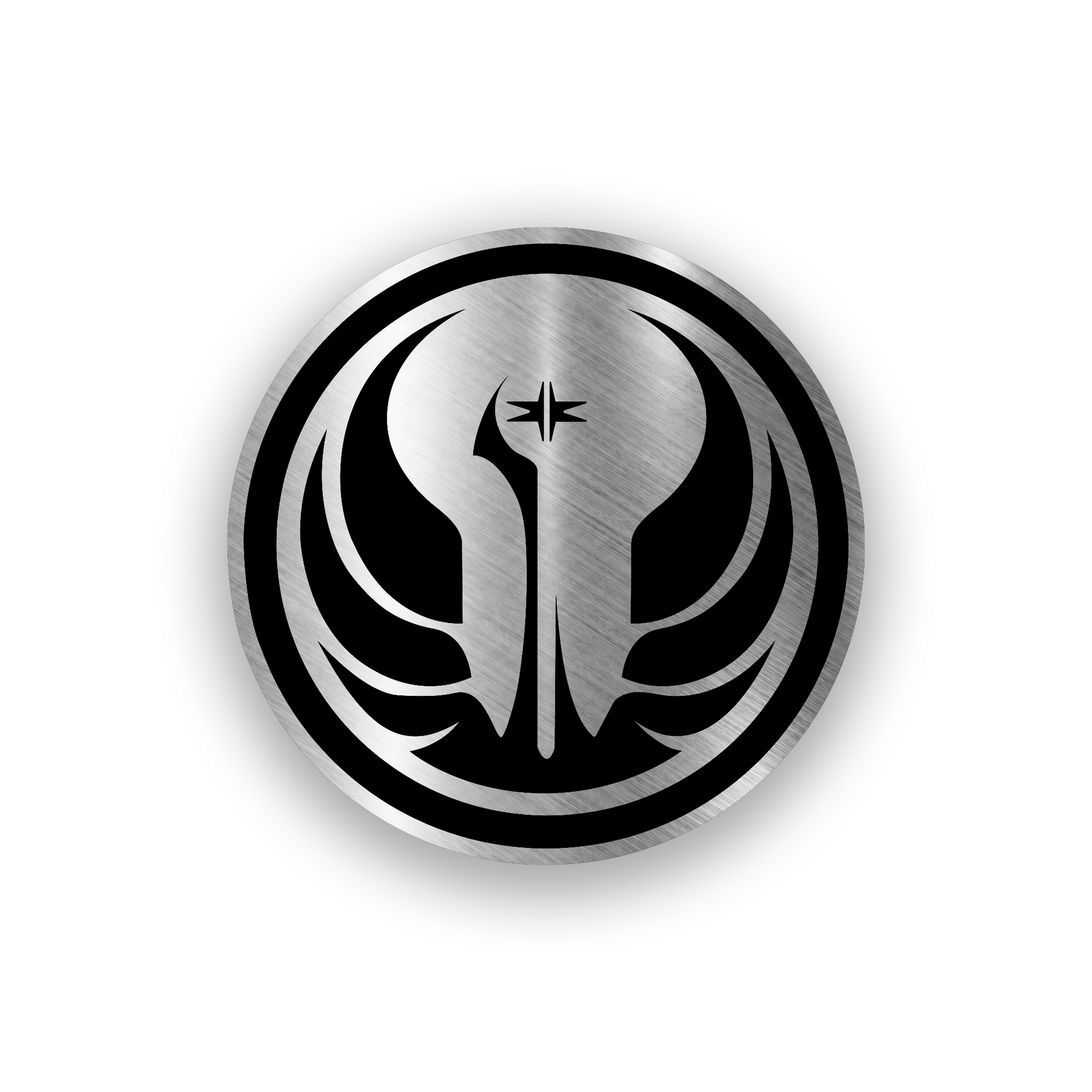 Custom engraved car badge emblem with detailed automotive logo design