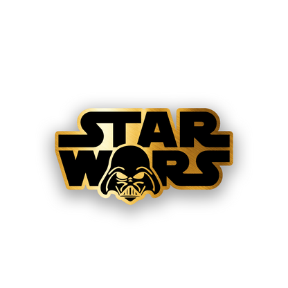 Custom galactic car emblem with precision engraved sci fi design