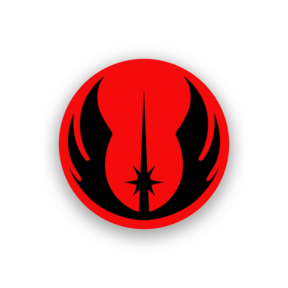 Engraved sci fi car emblem badge with clean circular symbol design