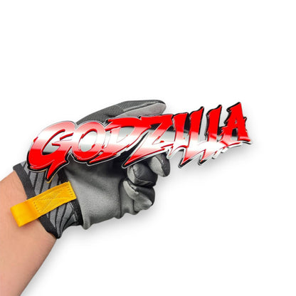 Handmade acrylic Godzilla car badge for lifted offroad vehicles