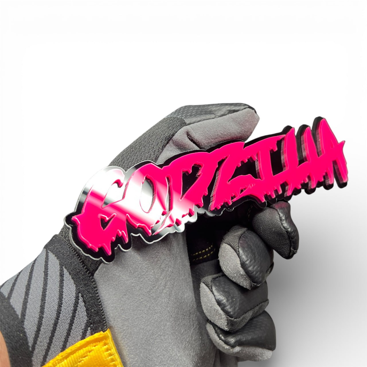 Aggressive Godzilla acrylic emblem for Bronco custom build