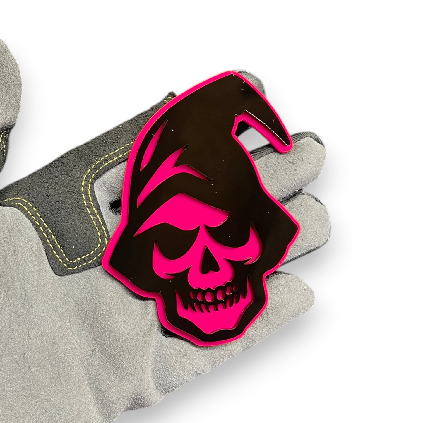 Ghost skull badge on Ford F150 grille custom emblem