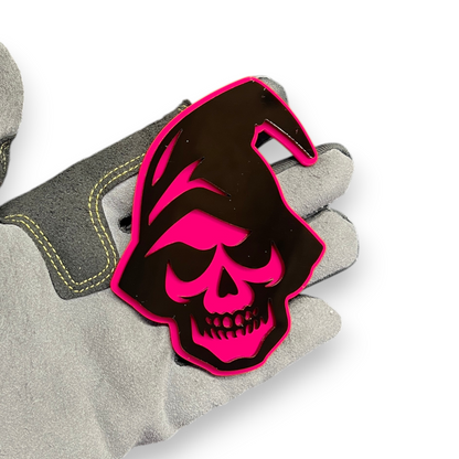Ghost skull badge on Ford F150 grille custom emblem
