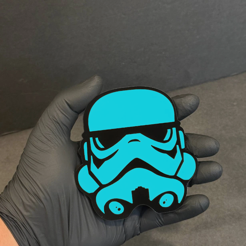 futuristic emblem on Dodge RAM truck performance build