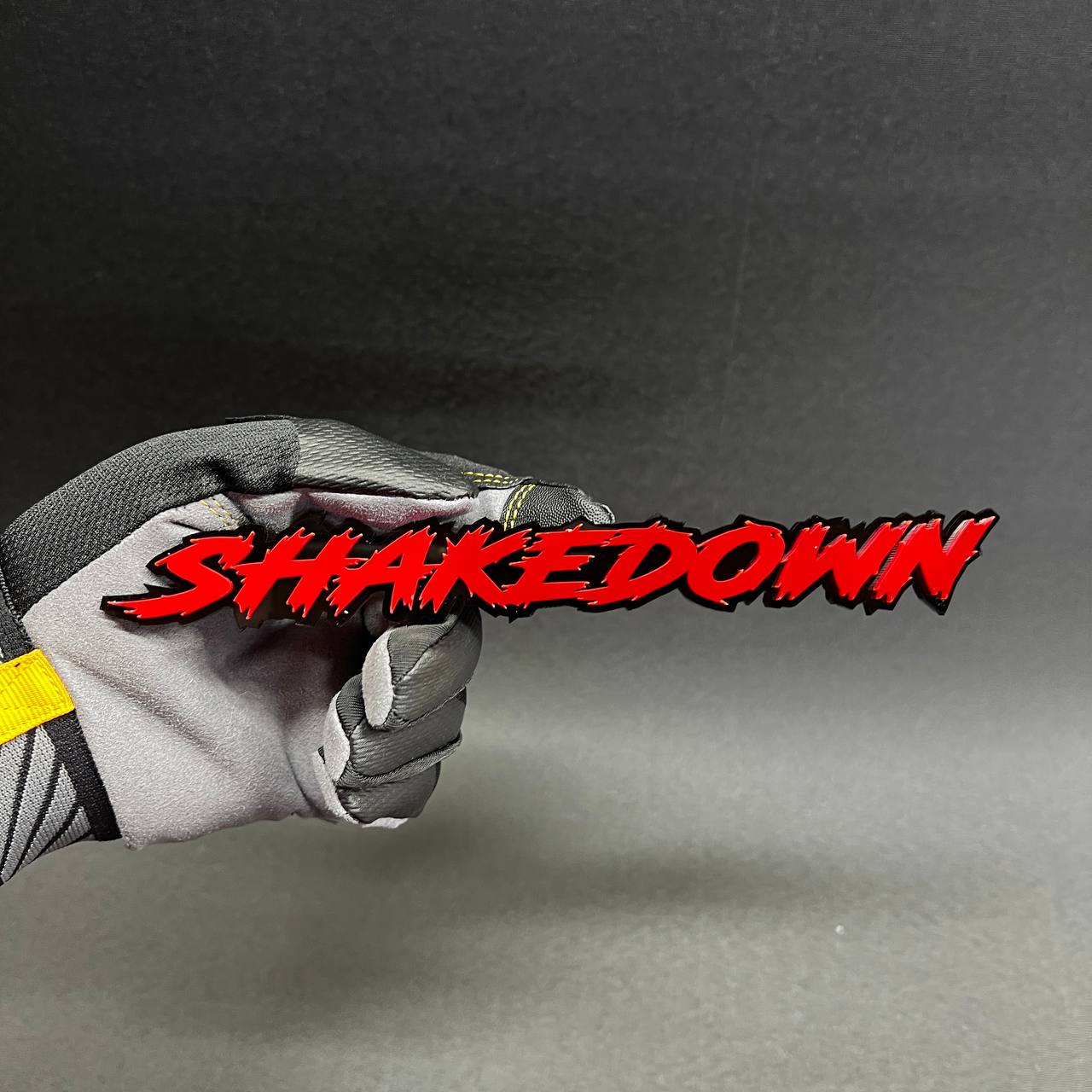 custom text lightning badge installed tailgate aggressive look