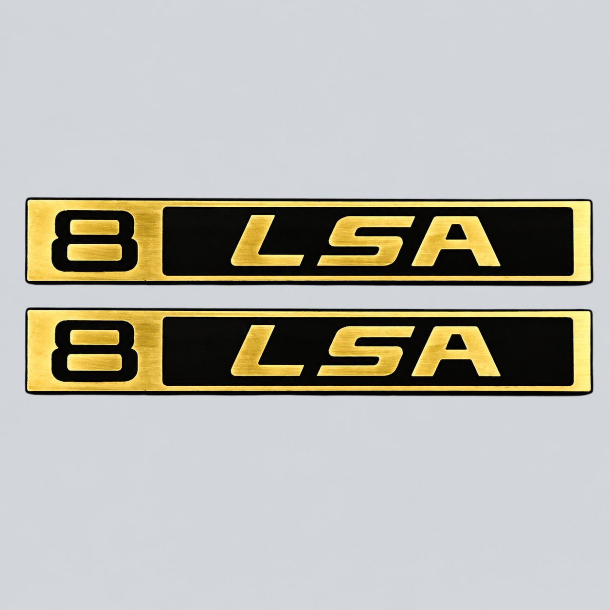 1967-1972 Chevy C10 truck LSA badge with brushed silver billet look.
