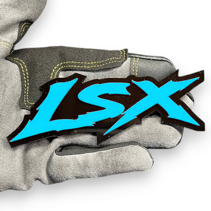 LSX emblem on Chevy Silverado tailgate badge