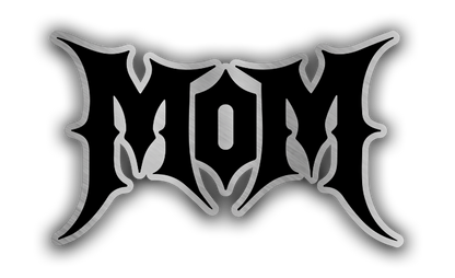 Custom MOM car badge fender emblem with bold engraved design for vehicle exterior
