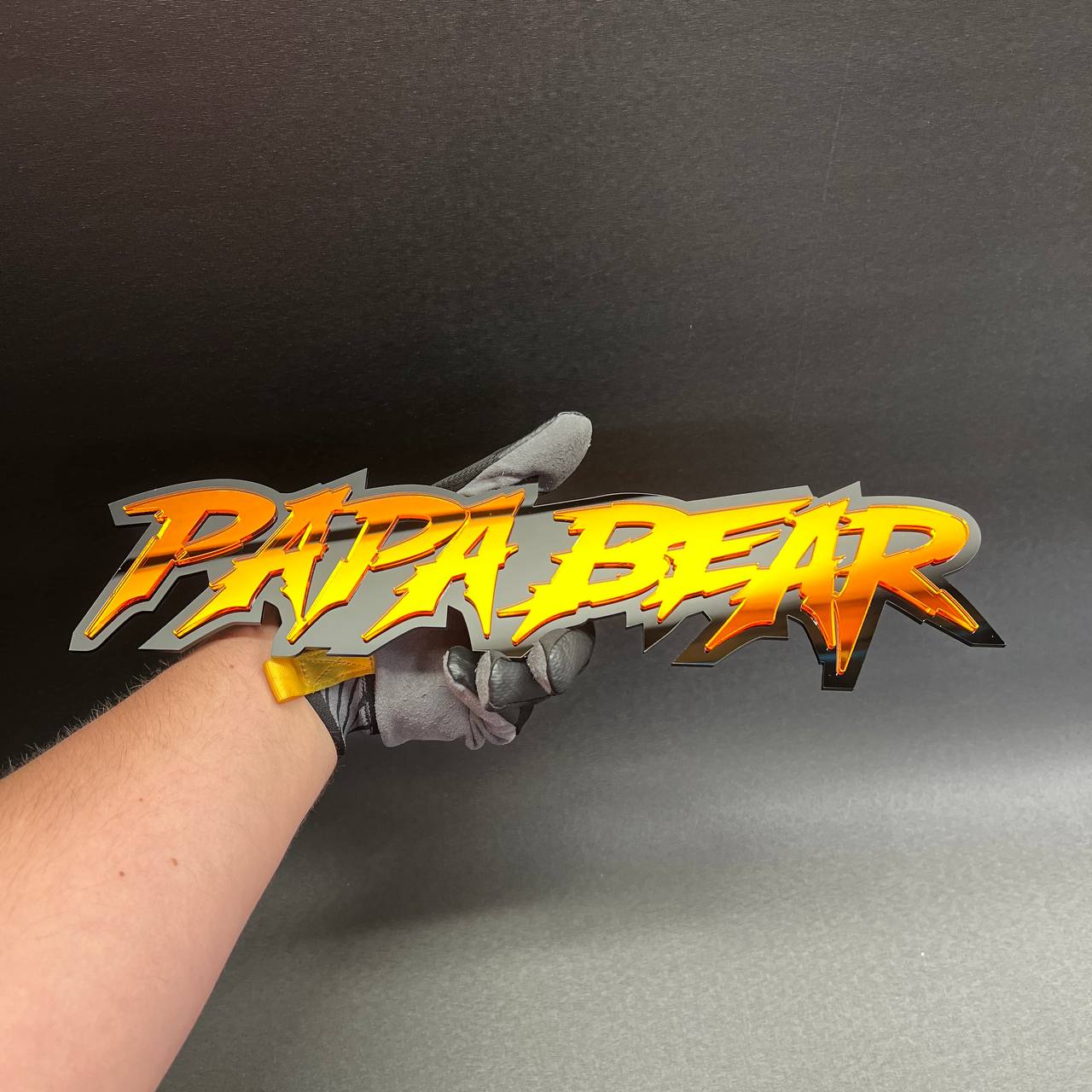 custom text badge plate installed tailgate clean look