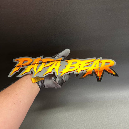 custom text badge plate installed tailgate clean look