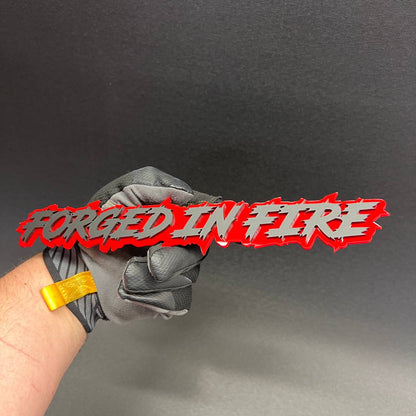 bold lightning style text badge for hood truck aggressive design