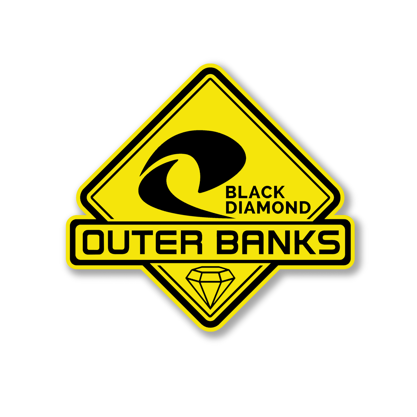 Personalized Outer Banks Black Diamond exterior badge available in custom color combinations.