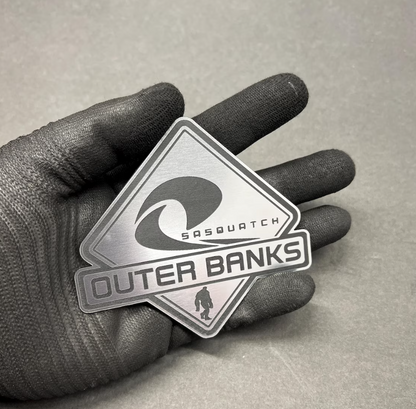 Custom Outer Banks Sasquatch fender emblem for truck exterior decoration
