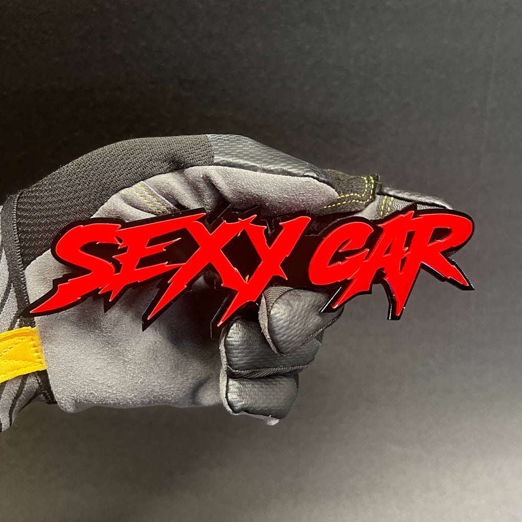 custom text badge installed tailgate funny bold look