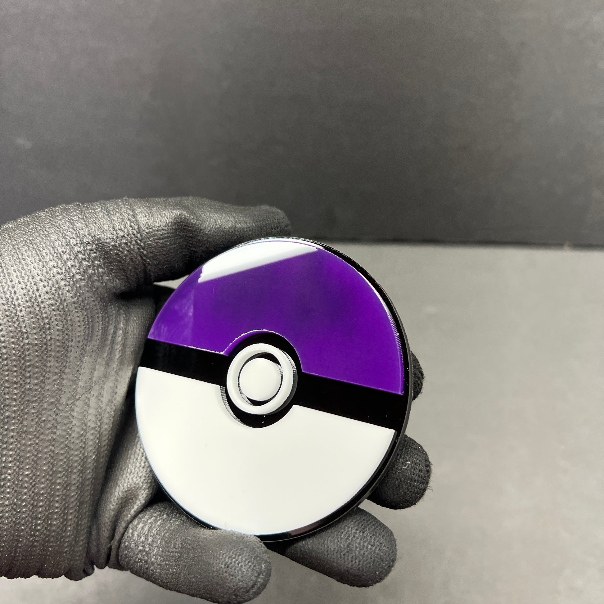 Mirror purple anime ball auto badge for car fender or tailgate
