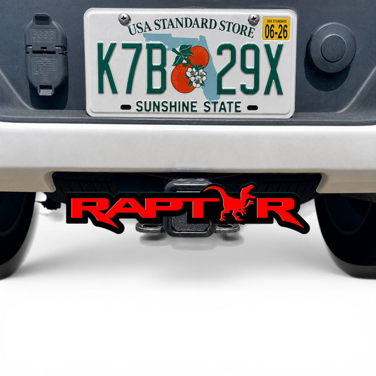 Custom RAPTOR trailer hitch cover emblem for offroad truck styling