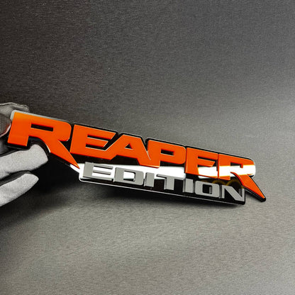 Performance style Reaper Edition auto badge for fender or tailgate