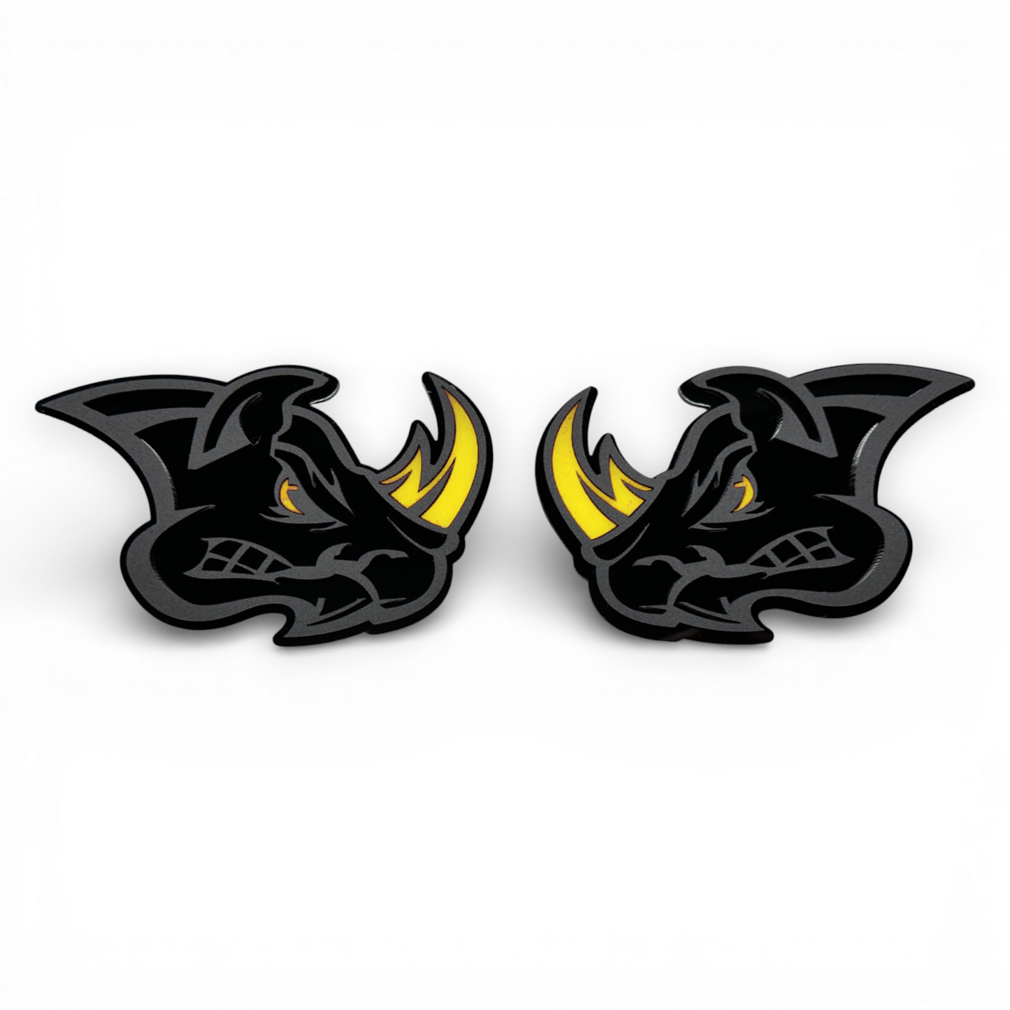 Fender Angry Rhino Car Emblem Horn - Red Eye  Sport Offroad SUV Badge