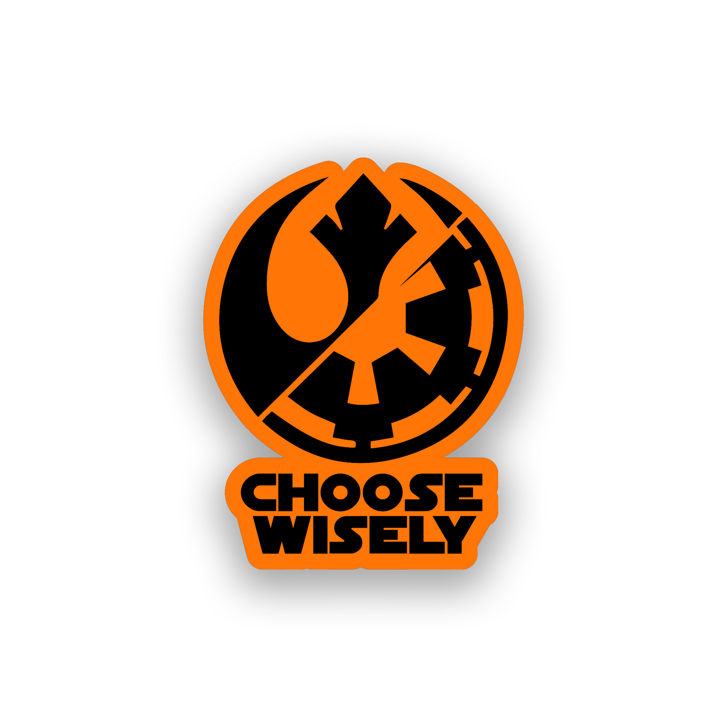 Star Wars inspired vehicle badge with clean symmetrical emblem artwork