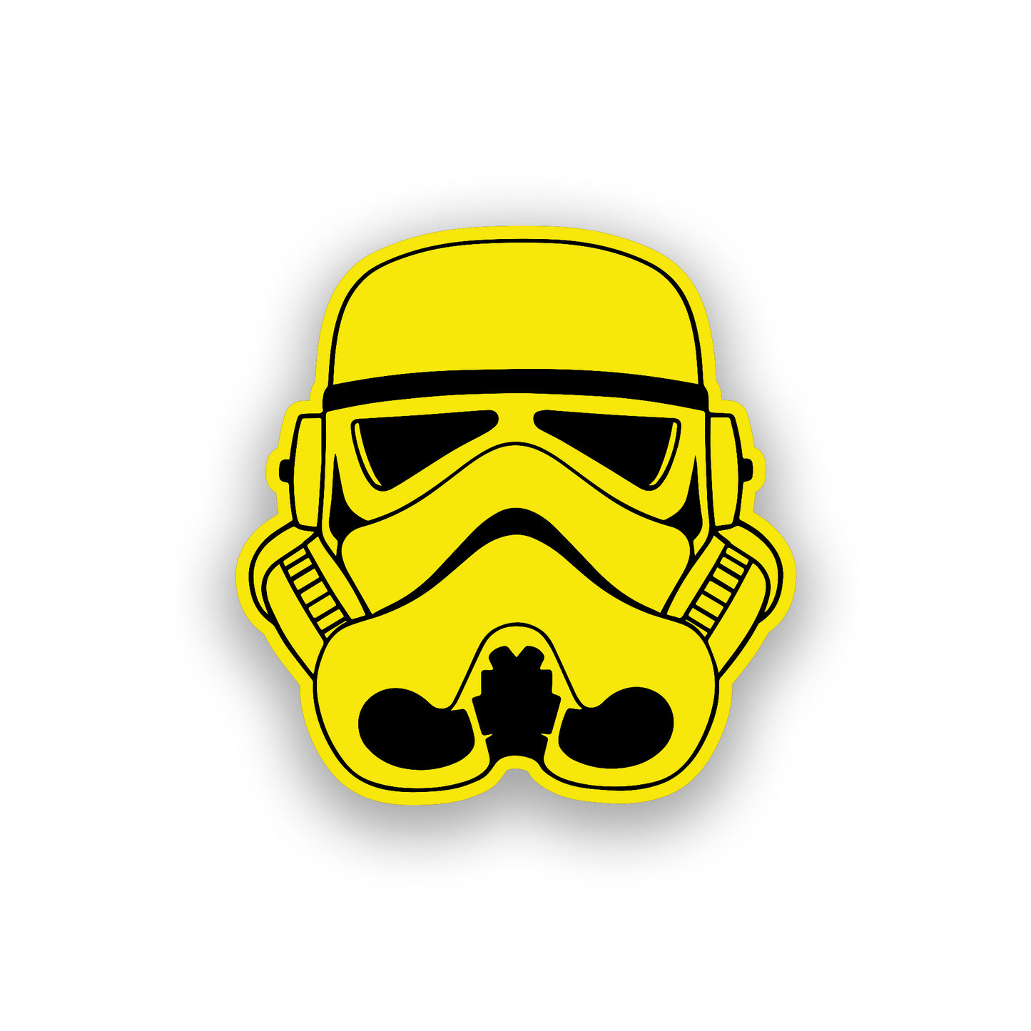 Space inspired automotive badge featuring an engraved helmet style emblem