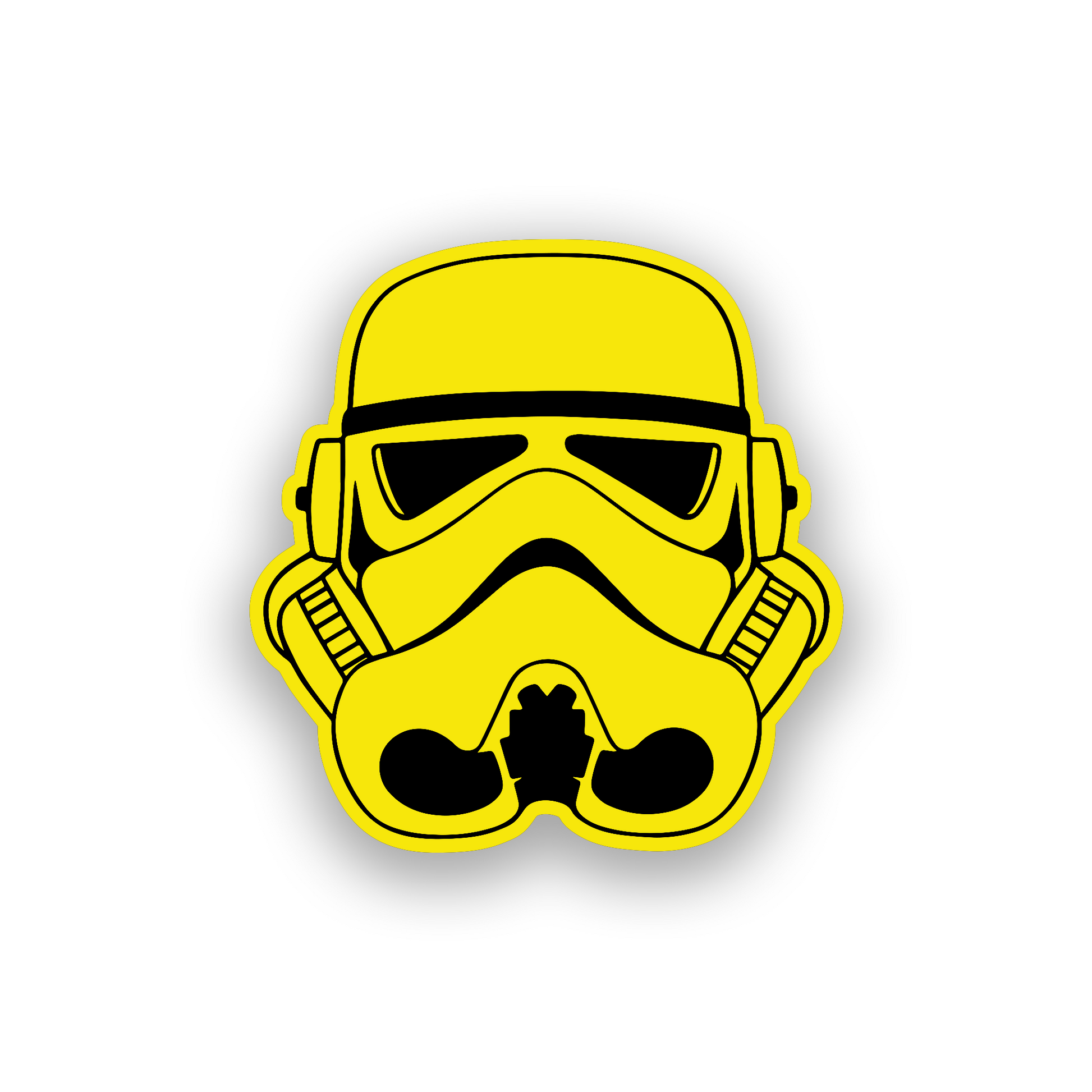 Space inspired automotive badge featuring an engraved helmet style emblem