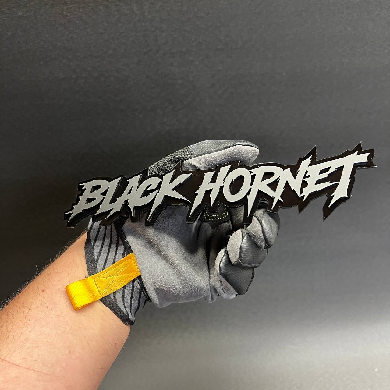 custom text badge installed tailgate layered gradient look