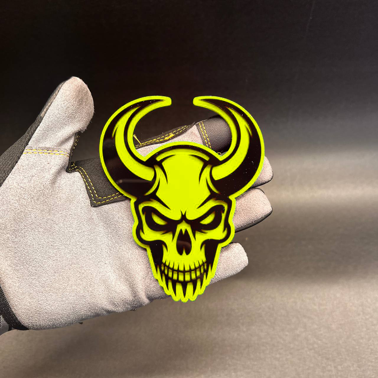 Acrylic Skull Demon exterior sticker for fender or tailgate