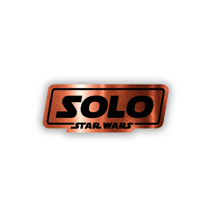 Custom Solo Star Wars vehicle badge for exterior decoration