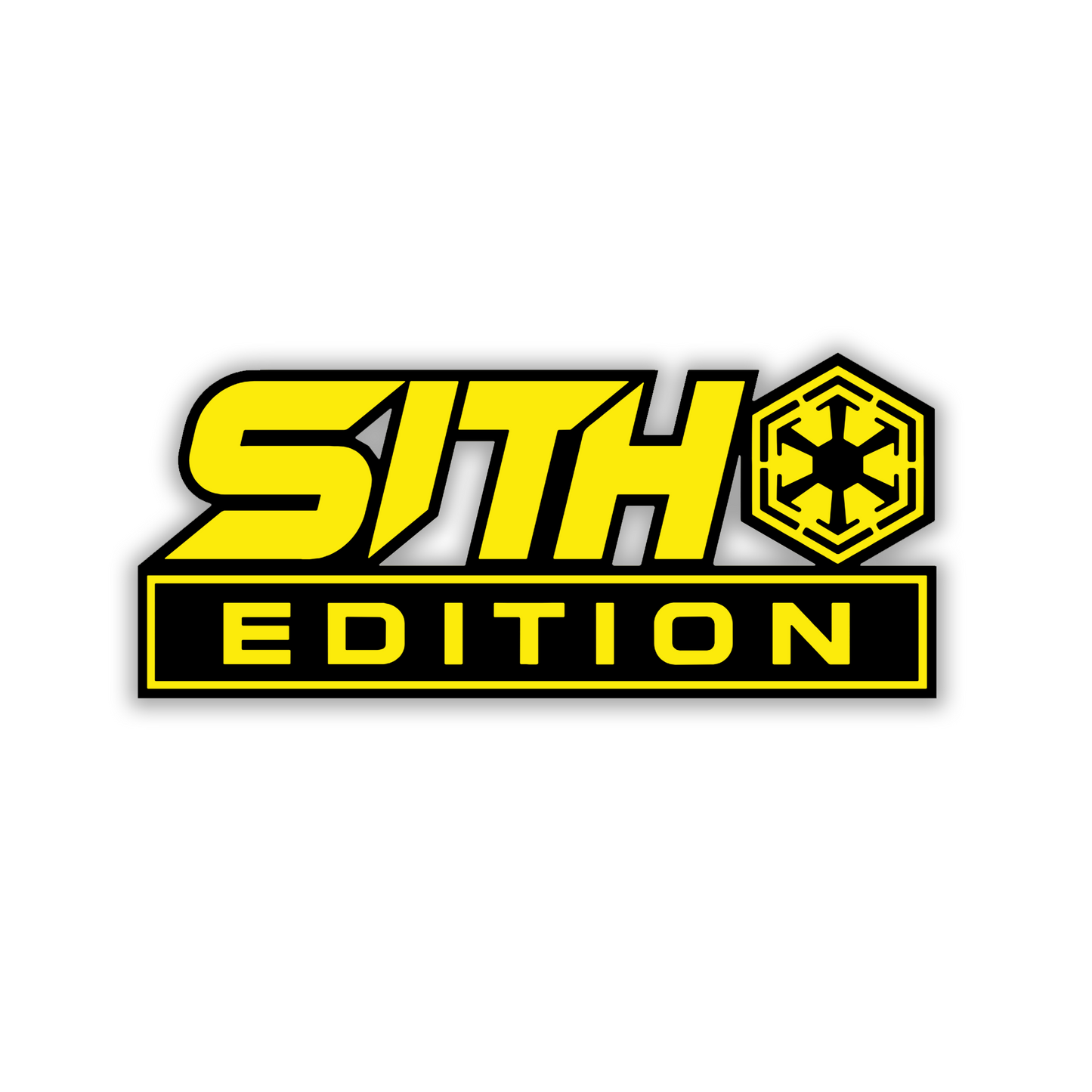 Space-themed Solo truck fender badge with black border
