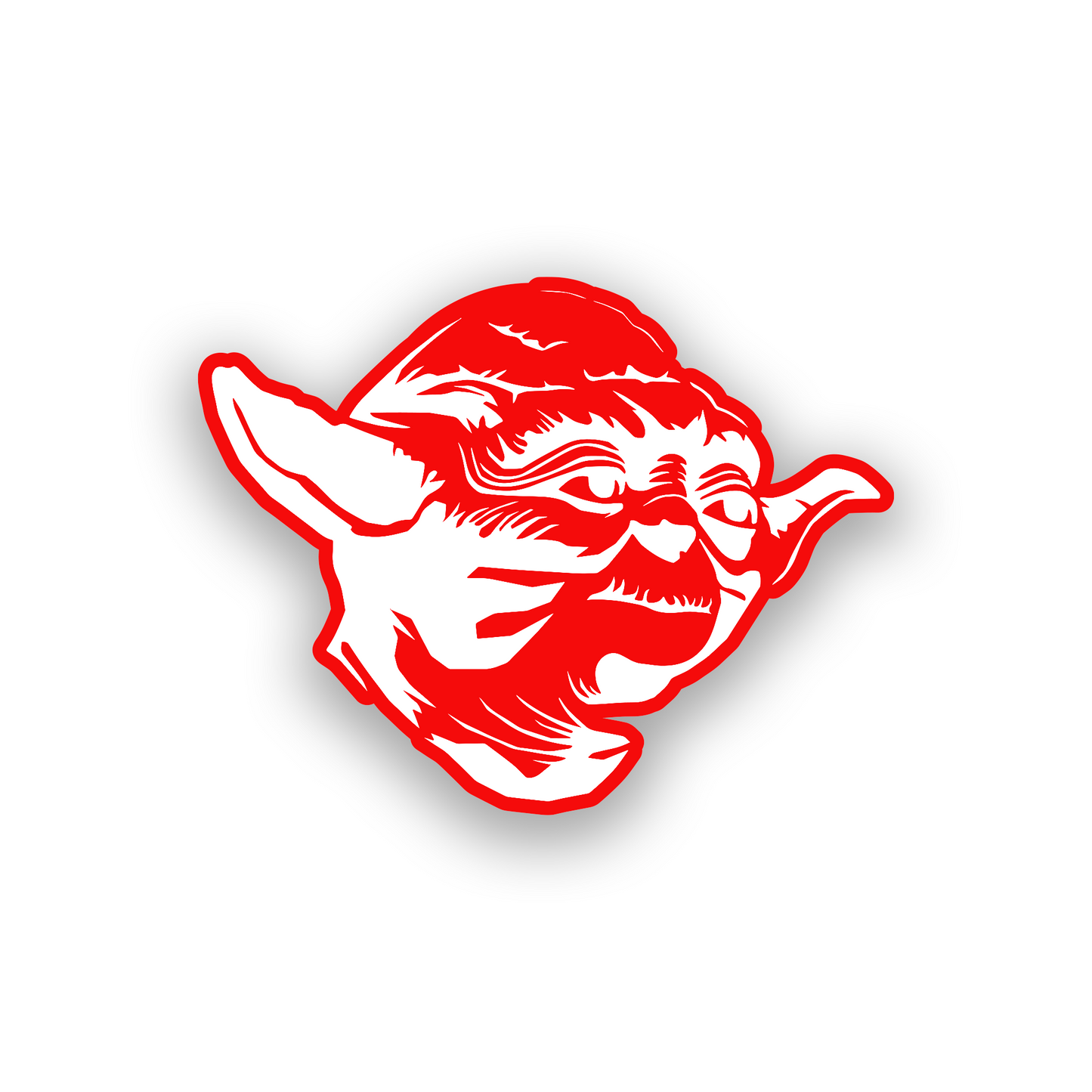 Space inspired automotive badge featuring an engraved helmet emblem