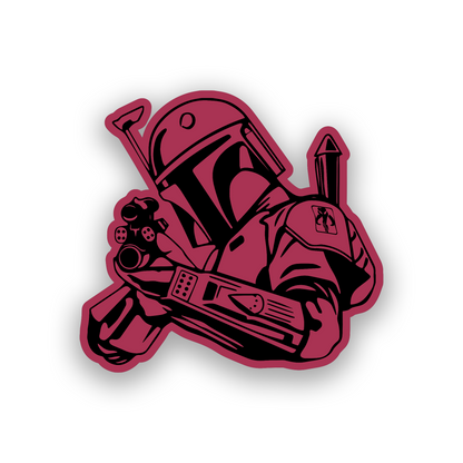 Laser engraved Mando inspired badge for custom vehicle exterior styling