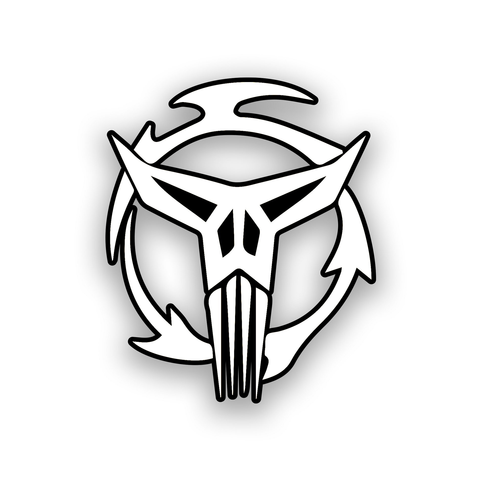 Mandalorian Neo Crusader crest emblem with detailed engraved sci fi styling