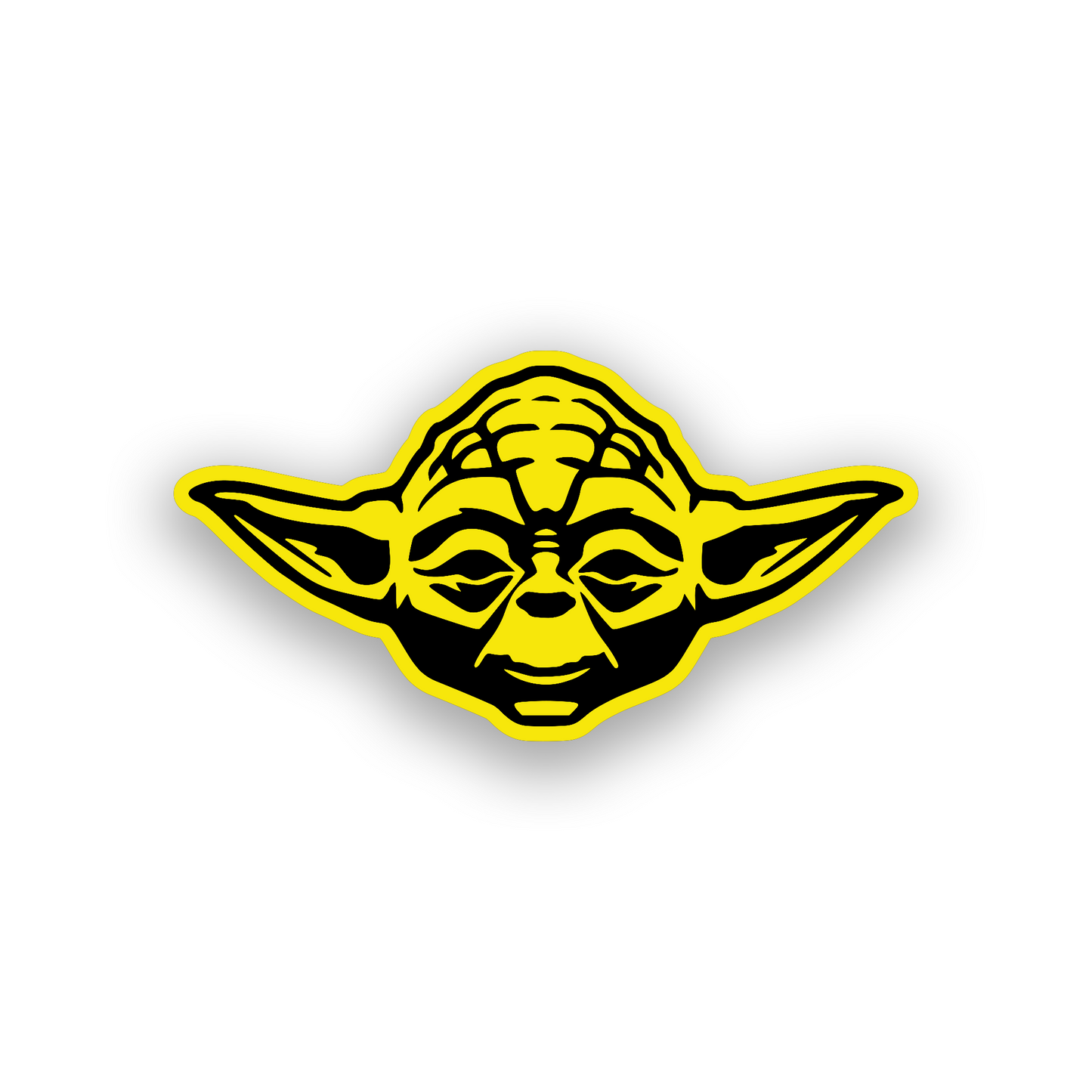 Futuristic car badge in Star Wars style with engraved sci fi symbol