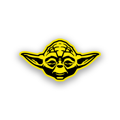 Futuristic car badge in Star Wars style with engraved sci fi symbol