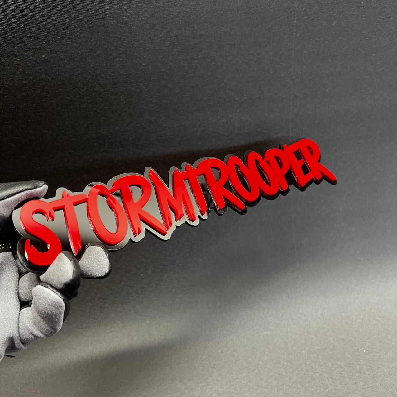 Stormtrooper truck badge decal style acrylic emblem for lifted pickup trucks