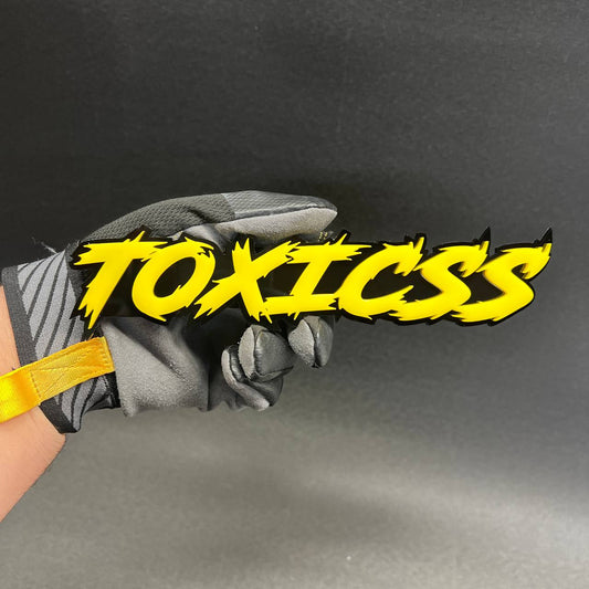 bold lightning style text emblem for hood truck styling