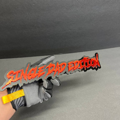 custom dripping text badge installed tailgate simple look