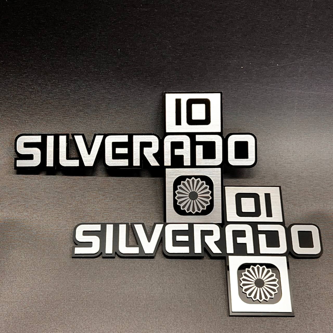 Custom number Silverado badge set for fender, tailgate, or exterior trim