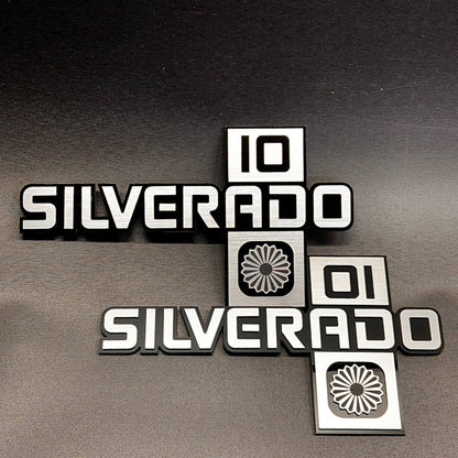 Custom number Silverado badge set for fender, tailgate, or exterior trim