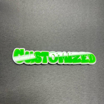 Made to order custom lettering badge for vehicle exterior decoration