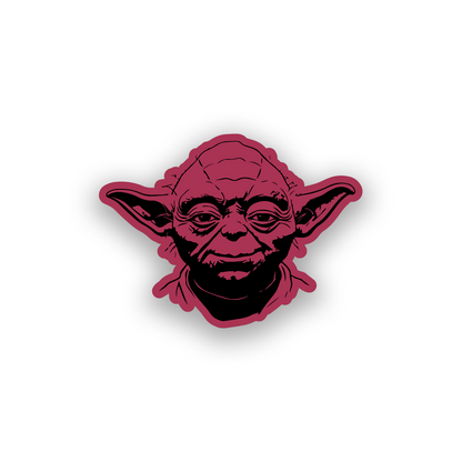 Laser engraved Yoda inspired badge for custom vehicle exterior styling