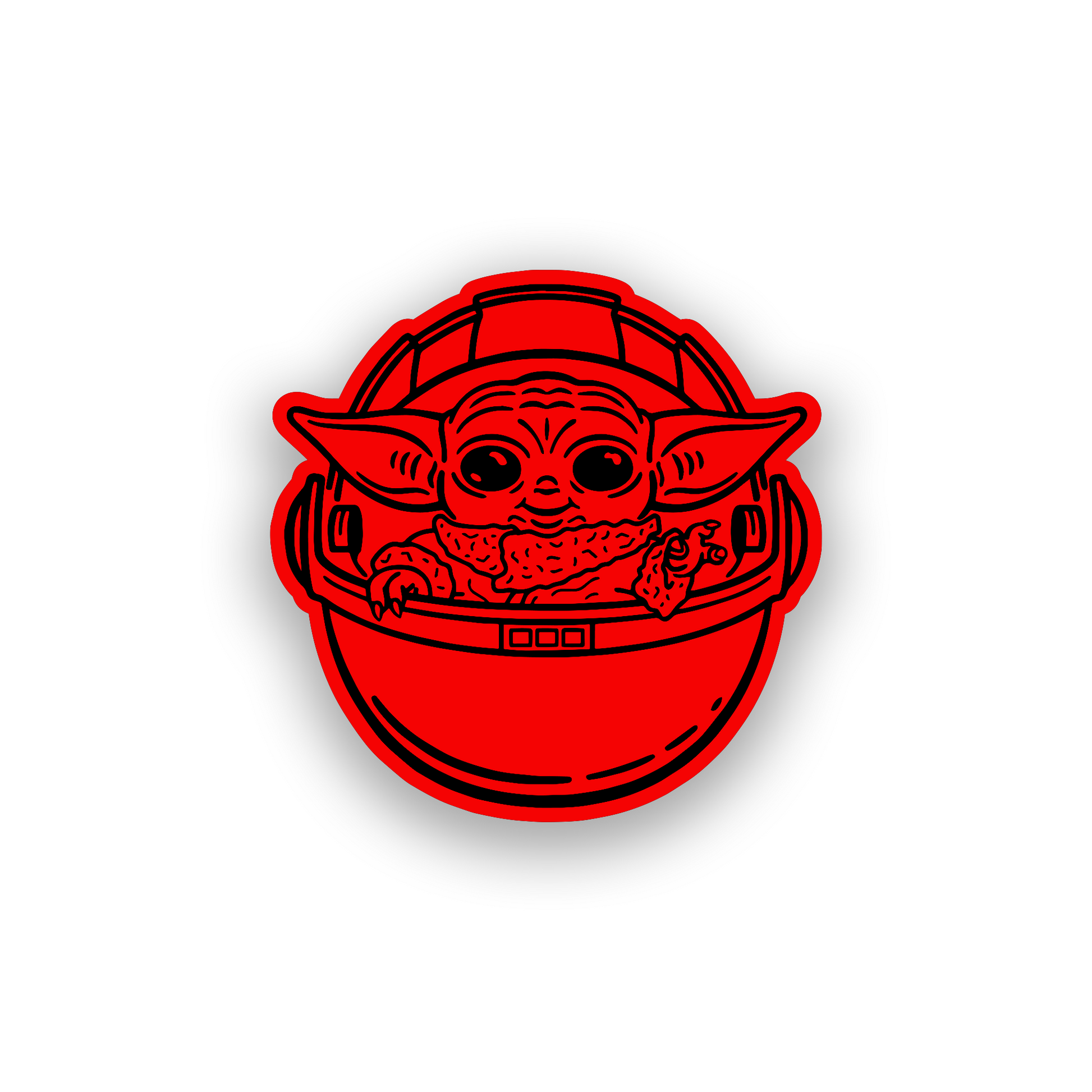 Engraved cute sci fi car emblem for personalized car or truck styling