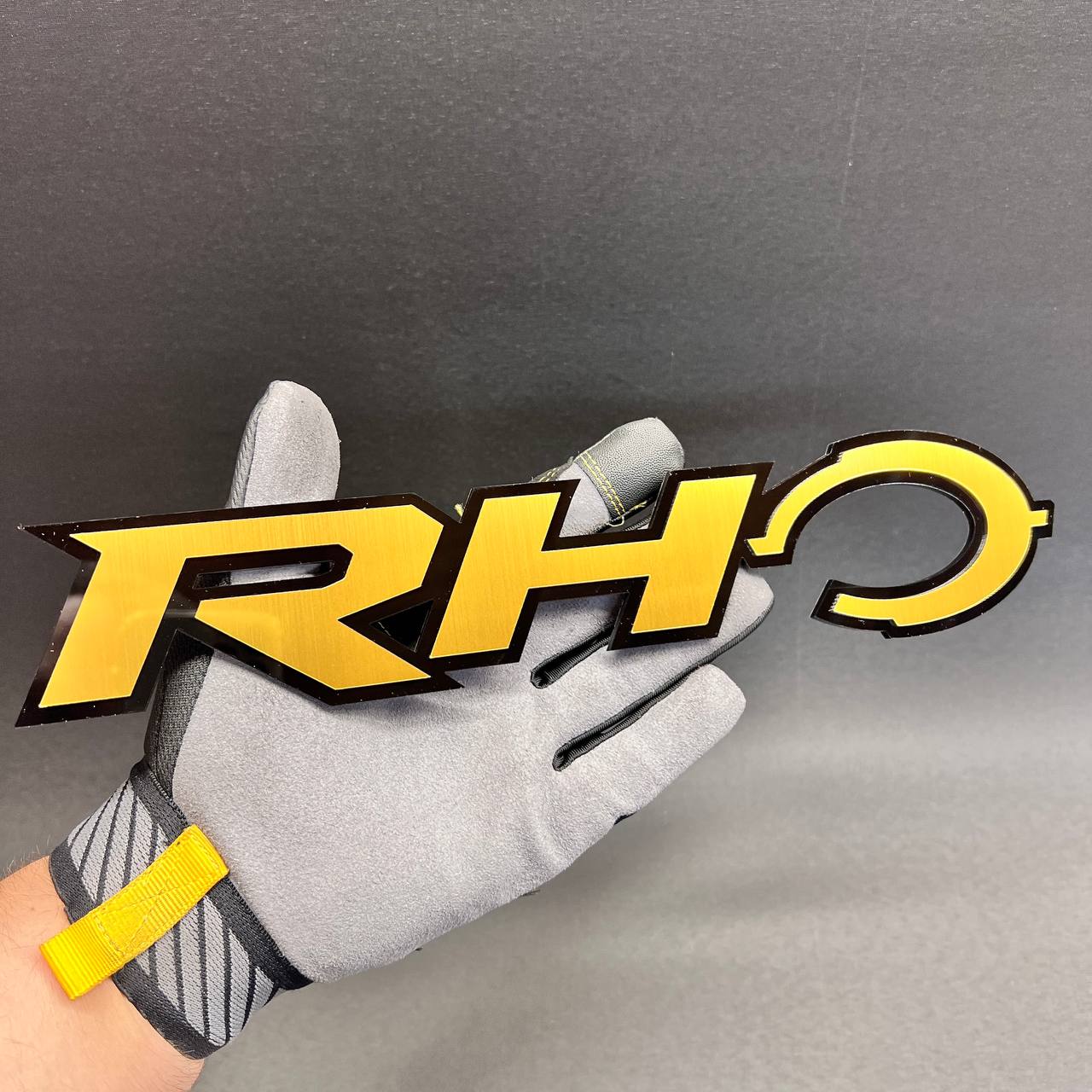 Cyber Rhino custom automotive emblem for truck and car exterior styling
